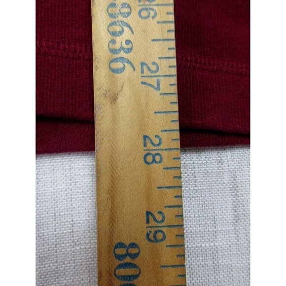 J.CREW‎ Sweatshirt Mens 2XL Burgundy Cotton Long Sleeve Crew Neck Slit Pullover - Picture 8 of 8